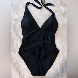 Tommy Hillfigure Black One Piece Bathing Suit